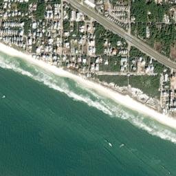 Inlet Beach Florida High Resolution Satellite Map