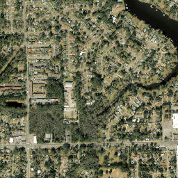 Cedar Hills Estates Florida High Resolution Satellite Map