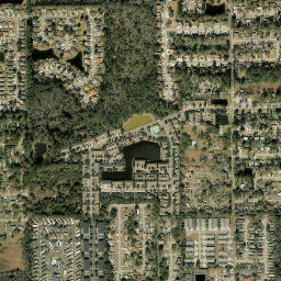 North Oak Hill Florida High Resolution Satellite Map