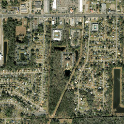 Oak Hill Florida High Resolution Satellite Map