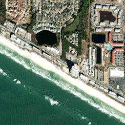 Gulf Resort Beach Florida High Resolution Satellite Map