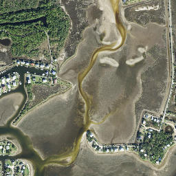 Live Oak Island Florida High Resolution Satellite Map