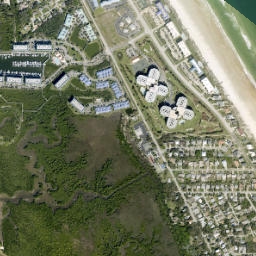 Ponce Inlet map(satellite map)