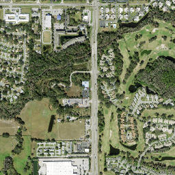 Seven Springs Florida High Resolution Satellite Map