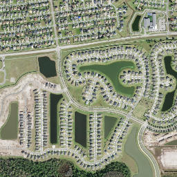 Poinciana Place Florida High Resolution Satellite Map