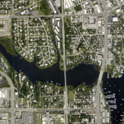 Eau Gallie Florida High Resolution Satellite Map