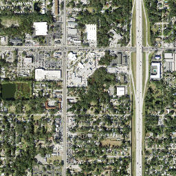 North Tampa Heights Florida High Resolution Satellite Map