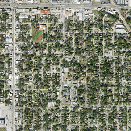 Sulphur Springs Florida High Resolution Satellite Map