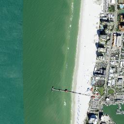 Clearwater Beach Florida High Resolution Satellite Map