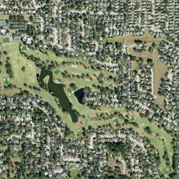 Satellite view of River Hills golf course and country club