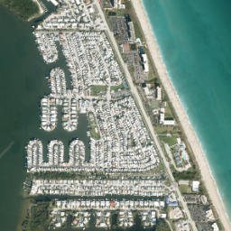 Waveland Florida High Resolution Satellite Map