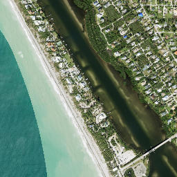 Manasota Beach Florida High Resolution Satellite Map