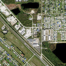 Riviera Lagoons Florida High Resolution Satellite Map