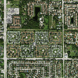 Delray Gardens Florida High Resolution Satellite Map
