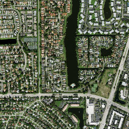 Delray Shores Florida High Resolution Satellite Map