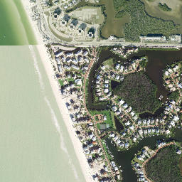 Barefoot Beach Florida High Resolution Satellite Map