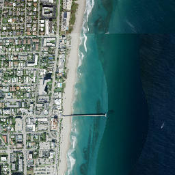 Ocean Vue Florida High Resolution Satellite Map