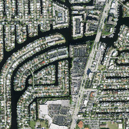 Pompano Isles Florida High Resolution Satellite Map