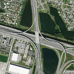 Fern Crest Village Florida High Resolution Satellite Map