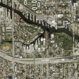 Miami, Florida High Resolution Satellite Map