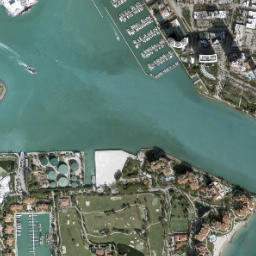 Fisher Island Florida High Resolution Satellite Map