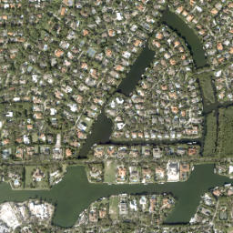 Gables Estates Florida High Resolution Satellite Map