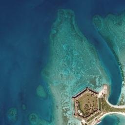Fort Jefferson Florida High Resolution Satellite Map