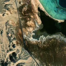 Satellite view of Wadi Lahami Lagoon