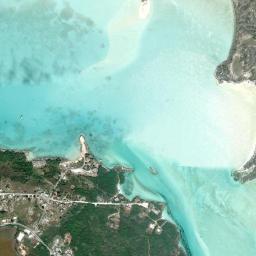 Satellite view of Man O War Cay Exumas