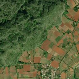 Satellite view of Viñales Valley and its caves, Cuba