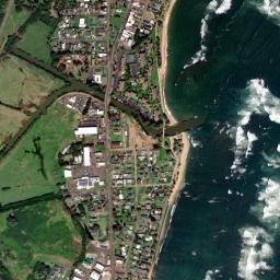 Kapa‘a map(satellite map)