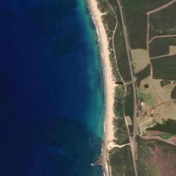 Satellite view of Mākua Beach