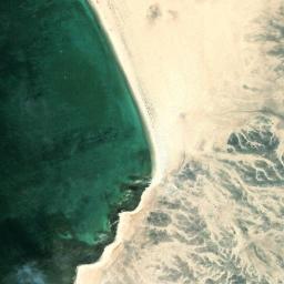 Satellite view of Masirah Island Kaib