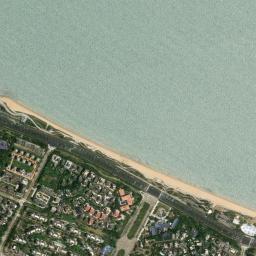 Satellite view of Hainan Island Xiuying Beach