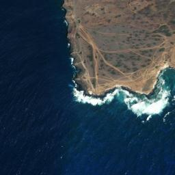 Satellite view of Ka Lae, South Point