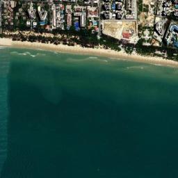 Satellite view of Hainan Island Sanya