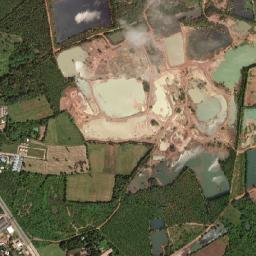 Amphoe Si Mahosot map(satellite map)