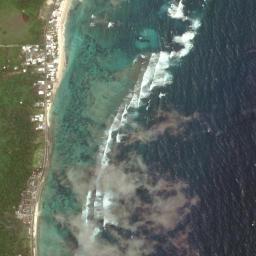 Satellite view of San Andres Island Sound Bay