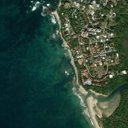 Satellite view of Playa Langosta