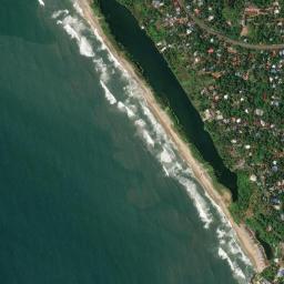 Satellite view of Vettakada Beach