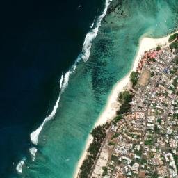 Flic en Flac map(satellite map)