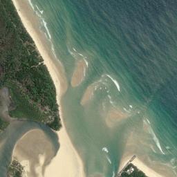 Satellite view of Noosa River Mouth