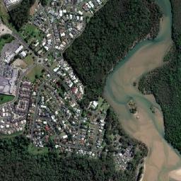 Moonee Beach map(satellite map)