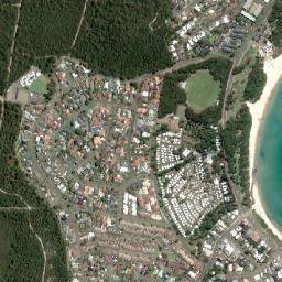 Fingal Bay map(satellite map)
