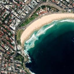 Bondi Beach map(satellite map)