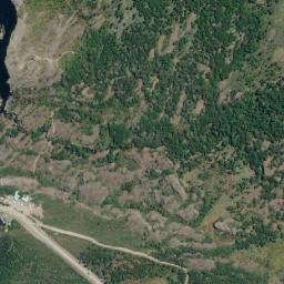 Satellite view of Cueva del Milodón, Patagonia