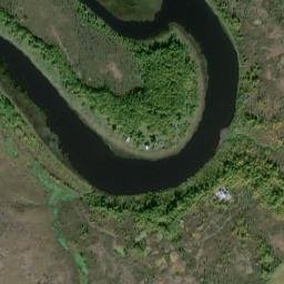 Iditarod Alaska High Resolution Satellite Map