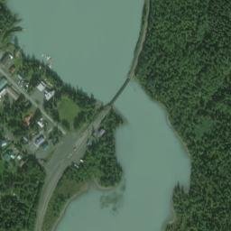 Moose Pass Alaska High Resolution Satellite Map