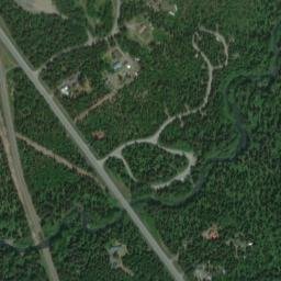 Muskwa Village Alaska High Resolution Satellite Map