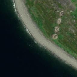 Satellite imagery of Mys Byk, RU